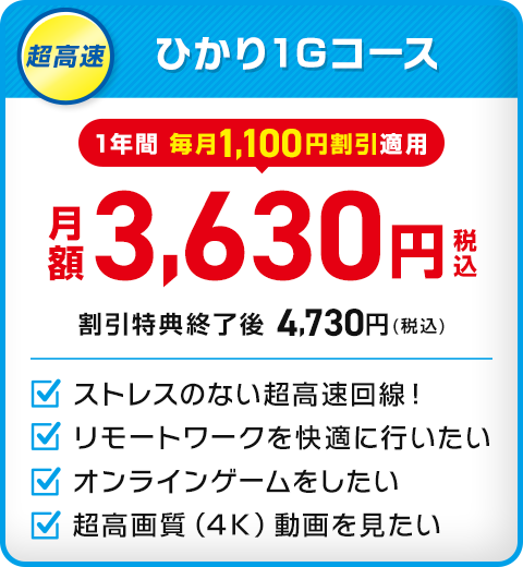 ひかり1Gコース