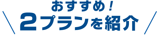 おすすめ！2プランを紹介