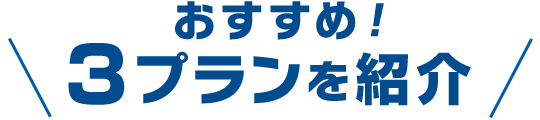 おすすめ！2プランを紹介